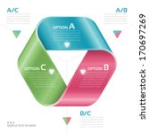 Mobius strip of paper. Vector option infographic.