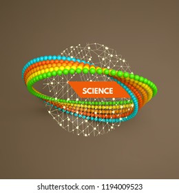 Mobius strip variation. Infinity sign. Classic optical illusion. Geometrical figure. Moebius loop. Connection structure. Impossible circle sign.