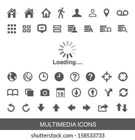 Moblie Smart Phone loading Multimedia Icon