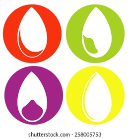 mobochrome icon set with drop