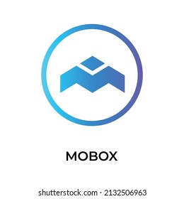 MOBOX Cryptocurrency token icon. MBOX token symbol. Cryptocurrency vector icon. Flat Vector illustration - Vector