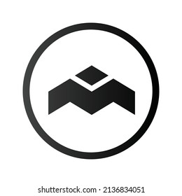 MOBOX Cryptocurrency token icon. MBOX token symbol. Cryptocurrency vector icon. Flat Vector illustration - Vector