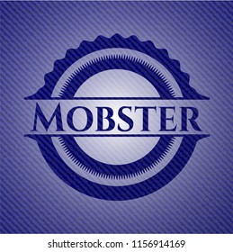 Mobster emblem with jean texture
