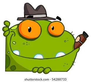 Mobster Frog Cartoon Character