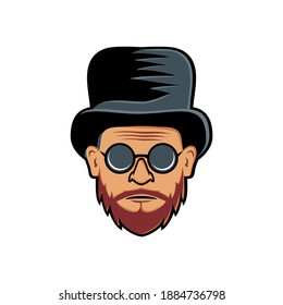 Mobster o Mafia con sombrero fedora es perfecto para el logo de la mascota del equipo de e-sport. También apto para prendas de vestir (impresas en camisetas).