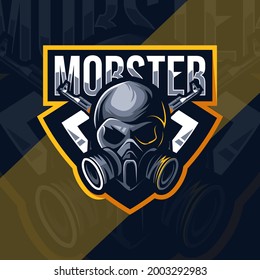 Mobster mascot logo esport template design