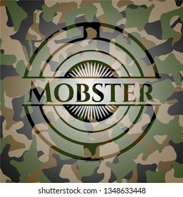 Mobster on camouflaged texture