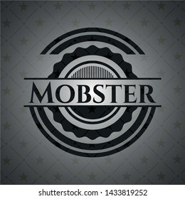 Mobster retro style black emblem. Vector Illustration. Detailed.