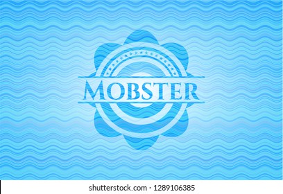 Mobster water badge background.