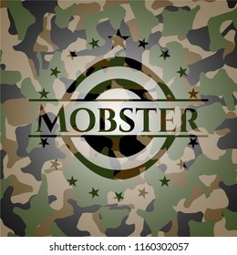 Mobster written on a camo texture