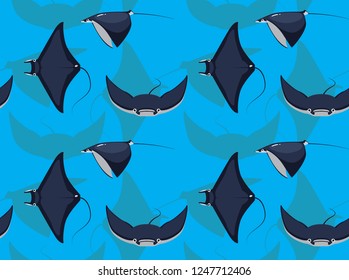Mobula Ray Background Seamless Wallpaper