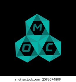MOC creative minimalist letter logo. MOC unique vector initials alphabet letter logo design
