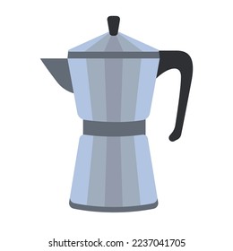 moca coffee pot vector illustration Flat design style Clipart