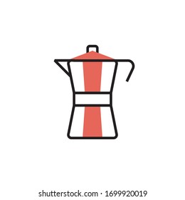 moca pot icon vector illustration modern style design. isolated on white background