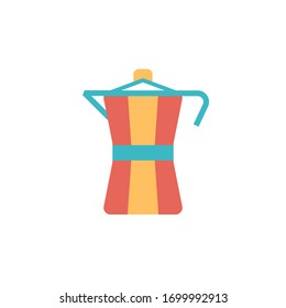 moca pot icon vector illustration flat style design. isolated on white background