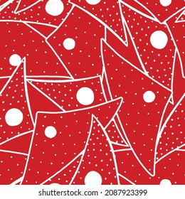 Mocador casteller texture polka dot red seamless pattern surface design for human towers in Catalunya. Vector illustration geometric background print.