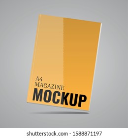 Mocap for magazine cover design, isometric, on a gray background, in the form of a template