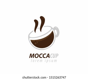 Mocca coffee cup design logo