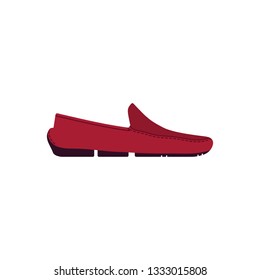 Moccasin-Symbol. Flaches Farbdesign. Vektorgrafik.