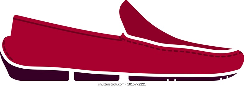 Moccasin-Symbol. Flaches Farbdesign. Vektorgrafik.