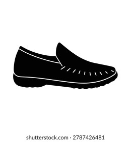 Moccasins Flat Icon Style Silhouette Vector Art Illustration
