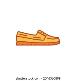 Moccasins сolor line icon. Pictogram for web page, mobile app, promo. UIUXGUI design element. Editable stroke.