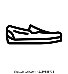 moccasins line icon vector. moccasins sign. isolated contour symbol black illustration