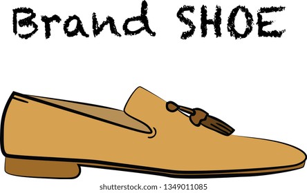 moccasins orange yellow boots women shoes Heels Fashion illustration vector object isolated stylish popular