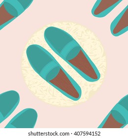 Moccasins seamless pattern