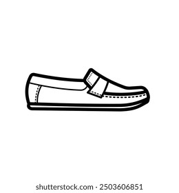 moccasins, shoe - vector icon	
