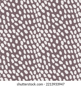 Mocha brown and white abstract spots seamless pattern. Cute fashion fabric design.