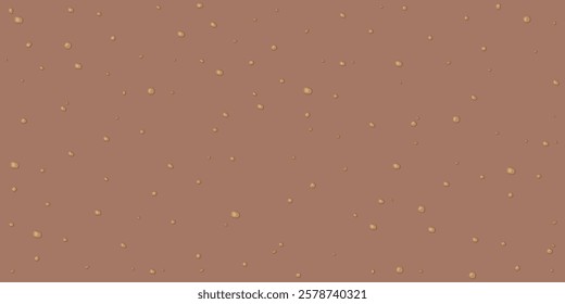 Mocha cake with glaze and crunchy nuts texture background graphic illustration.