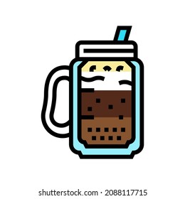 mocha coffee color icon vector. mocha coffee sign. isolated symbol illustration