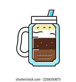 mocha coffee color icon vector. mocha coffee sign. isolated symbol illustration