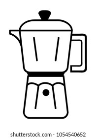 Mocha Coffee Maker Silhouette