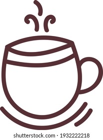 Mocha in a cup, illustration, vector on white background.