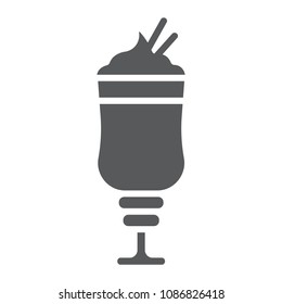 Mocha glyph icon, coffee and cafe, coffee cream sign vector graphics, a solid pattern on a white background, eps 10.