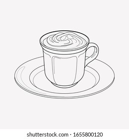 Mocha icon line element. Vector illustration of mocha icon line isolated on clean background for your web mobile app logo design.