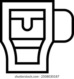 mocha icon. Thin linear style design isolated on white background