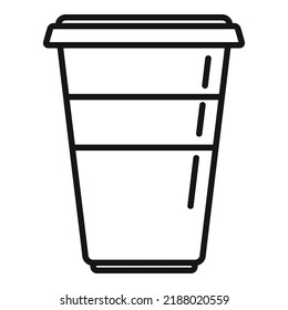 Mocha latte icon outline vector. Glass cafe. Cream spice