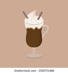 mocha latte vector, mocha coffee vector