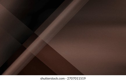 mocha mousse brown abstract background. colour trend 2025 featuring elegant geometry oblique rectangle with dark gradient, and paper grain texture