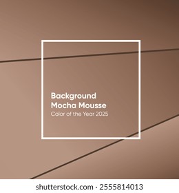 Mocha Mousse color 2025. Geometric gradient brown background square . Color Concept.