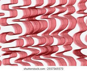 Mocha mousse color Abstract horizontal background with waves. Trendy vector illustration in style retro