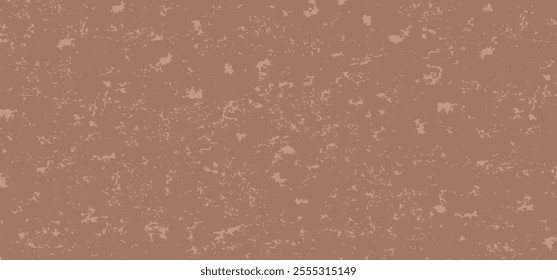 Mocha mousse color background,  grunge pattern, old dirty grain wall. Abstract rough texture. Scratch paper effect. Noise vintage bg.  Trendy colour 2025 year. Vector illustration