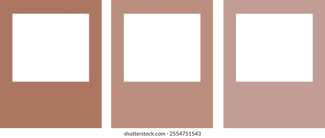 Mocha Mousse color. Color labels with color samples isolated on transparent background. Png elements