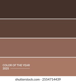 Mocha Mousse color of the year 2025. Abstract background with square frame. Color concept.