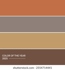 Mocha Mousse color of the year 2025. Abstract background with square frame. Color concept.