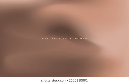 Mocha mousse color of the year 2025 holographic background. Abstract brown liquid gradient creative banner. Blurred soft blend color gradation minimalist texture. Vector illustration.