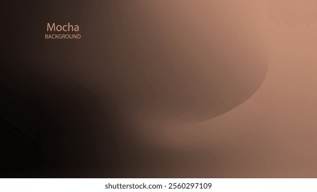 Mocha mousse colour tone. Gradient background, Grainy texture. pastel gradation pattern, blur elegant backdrop. Trendy colors 2025 year. Abstract soft vector illustration